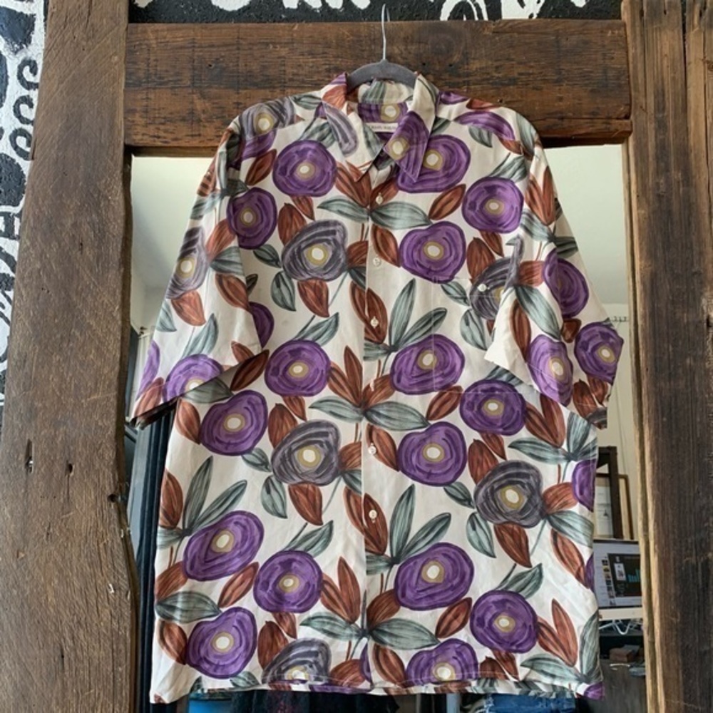 Vintage silk Shirt size L
